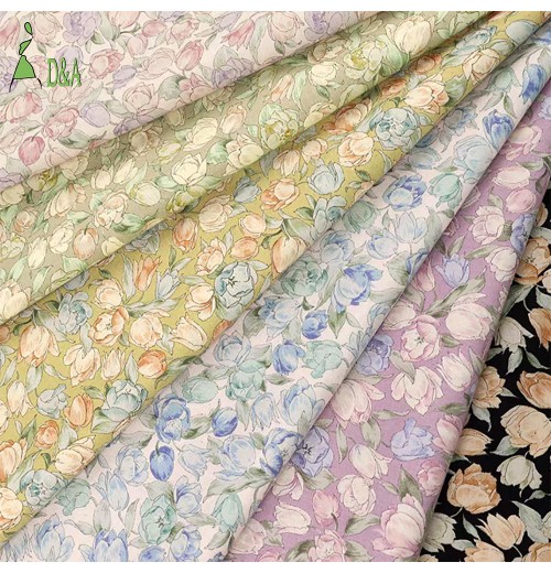 Hot-selling Liberty Tana Lawn 100%Cotton Fabric Soft Elegant Flower Group Printed Flowers Fresh Cloths Fabrics Hot-selling Liberty Tana Lawn 100%Cotton Fabric Soft Elegant Flower Group Printed Flowers Fresh Cloths Fabrics